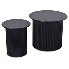 OPJET PARIS Set of 2 Coffee Tables Rondes Painted Wood
