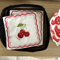 OPJET PARIS Paper Napkin Cherry Fig x20