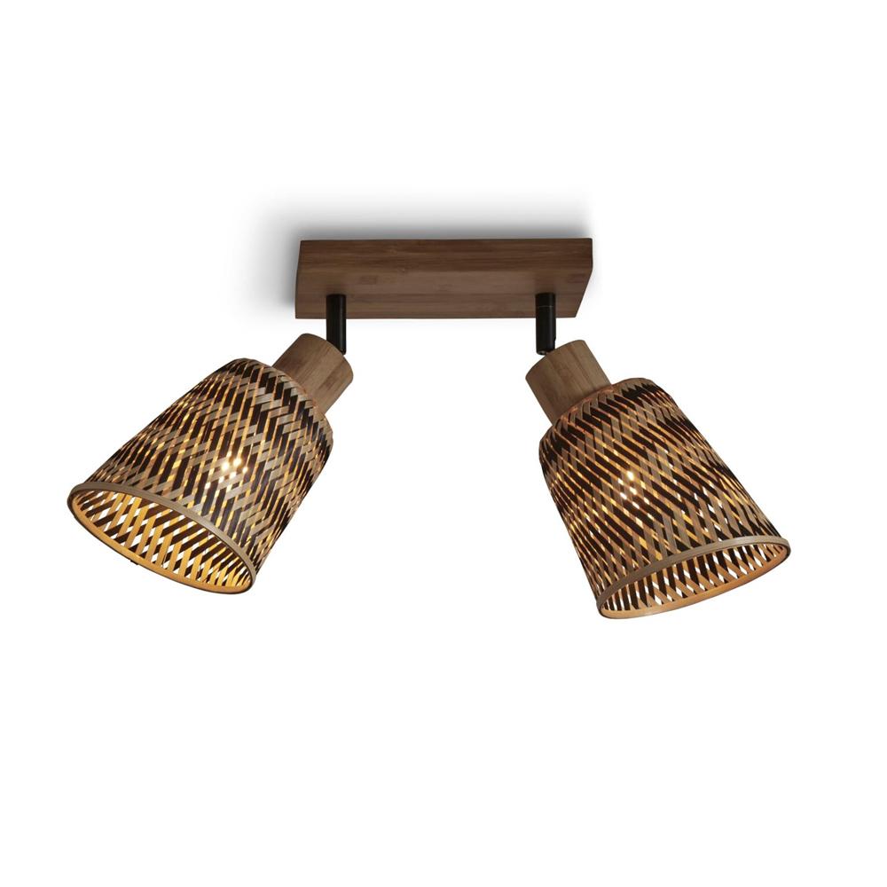 GOOD&MOJO Ceiling Lamp Java 2 Shade Bamboo