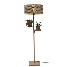 GOOD&MOJO Floor Lamp Java Shelves Bamboo 158cm