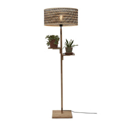 GOOD&MOJO Floor Lamp Java Shelves Bamboo 158cm