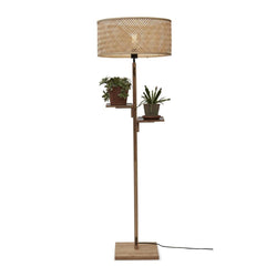GOOD&MOJO Floor Lamp Java Shelves Bamboo 158cm