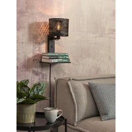 GOOD&MOJO Wall Lamp Java Shelf Bamboo 65cm