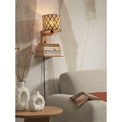 GOOD&MOJO Wall Lamp Java Shelf Bamboo 65cm