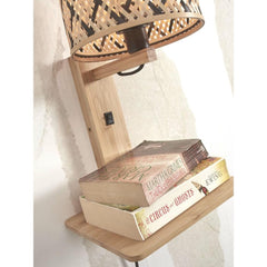 GOOD&MOJO Wall Lamp Java Shelf Bamboo 65cm