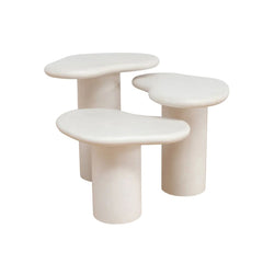 FURNIFIED Side Table Jonah Microskin 58cm