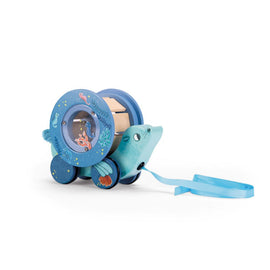 MOULIN ROTY Wooden Pull Toy Sea Lion Les Aventures De Paulie