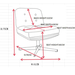 ZAGO Corduroy Swivel Armchair Karo