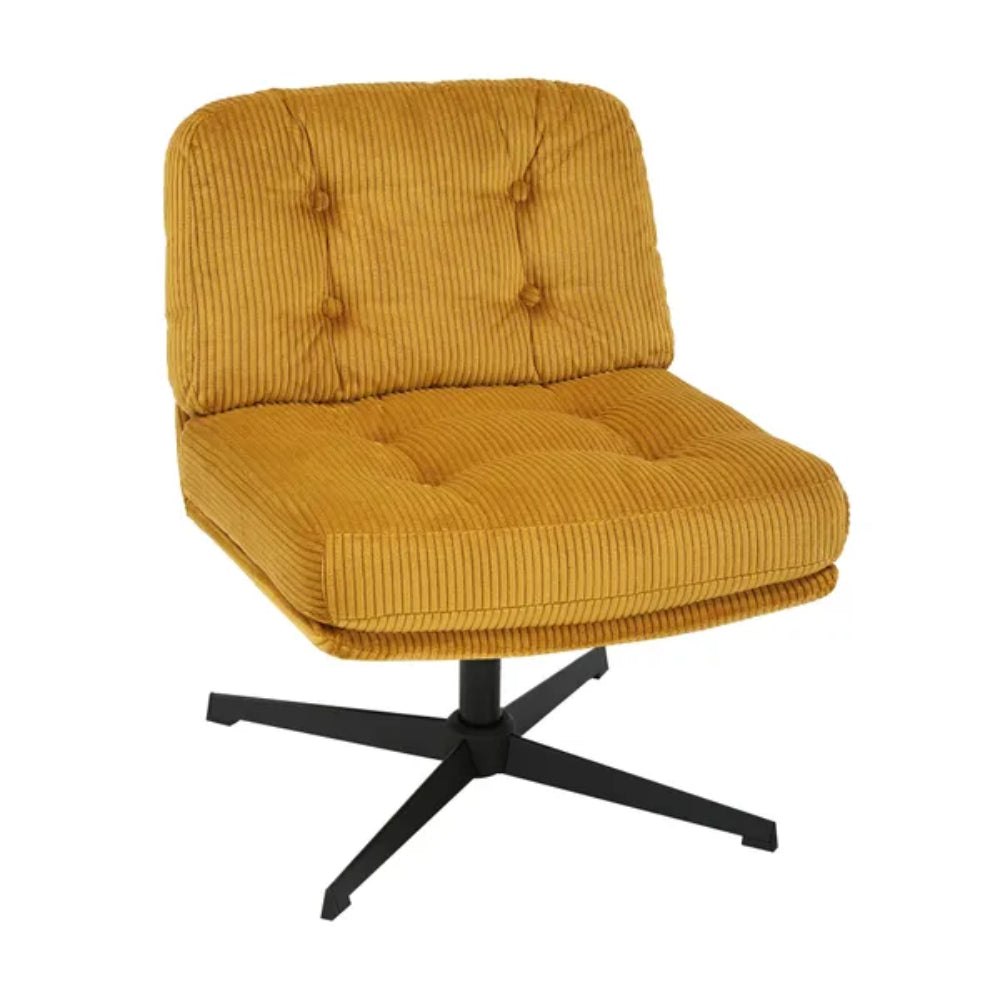 ZAGO Corduroy Swivel Armchair Karo