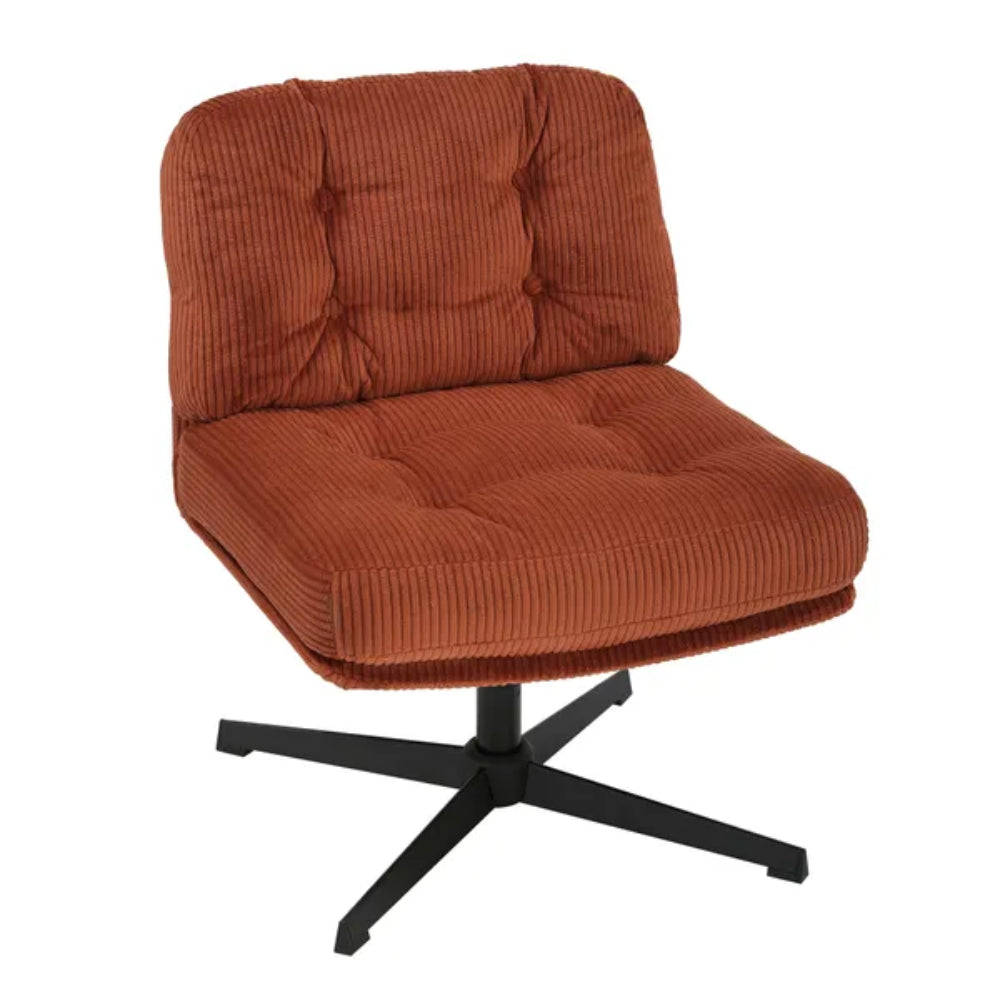 ZAGO Corduroy Swivel Armchair Karo