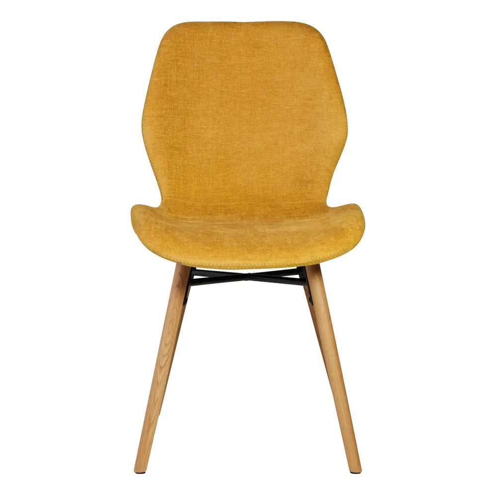 ZAGO Dining Chair Keri Wood Legs Soft Touch Fabric