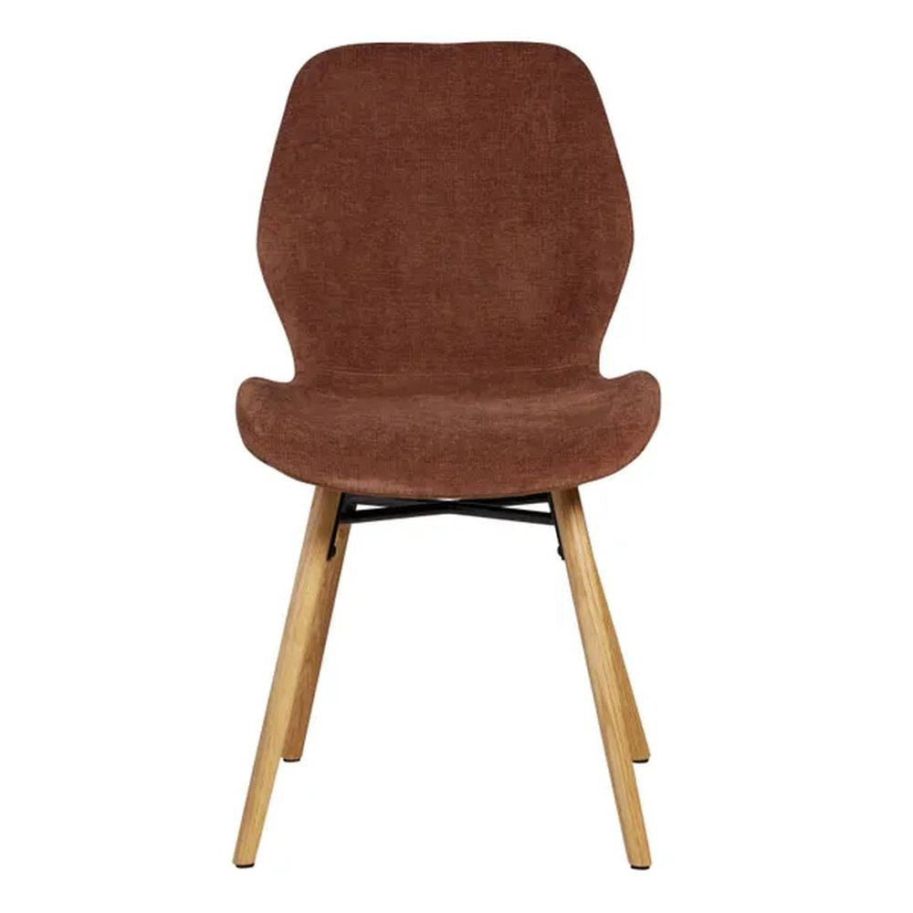 ZAGO Dining Chair Keri Wood Legs Soft Touch Fabric