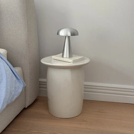 FURNIFIED Side Table Kivo Glossy Ceramic 36cm