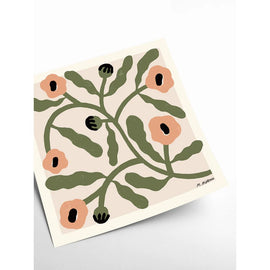 PSTR STUDIO Art Print - Madelen - Beige Poppies 50x50cm