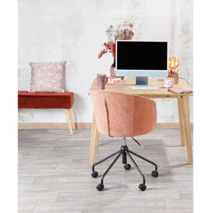 ZAGO Swivel Armchair Mado Soft Touch Salmon Fabric