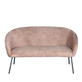 ZAGO Sofa 2-Seater Marco Metal Legs Velvet