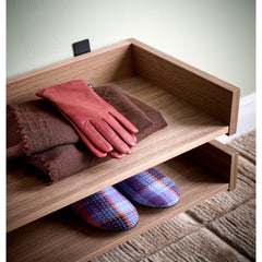 MAZE Shoe Shelf Gentle Walnut 78cm