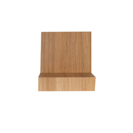 MAZE Bedside Table L-shelf Right Oak 30cm