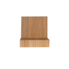 MAZE Bedside Table L-shelf Right Oak 30cm