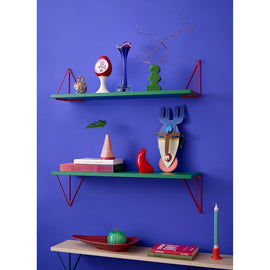 MAZE Shelf Pythagoras Oak MDF Green 80x20cm