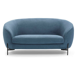 ZAGO 2- Seater Sofa Moon Black Legs Fabric