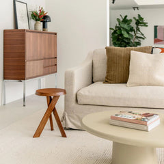 FURNIFIED Side Table Pannes 46cm