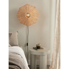 GOOD&MOJO Wall Lamp Panama Raffia 45cm