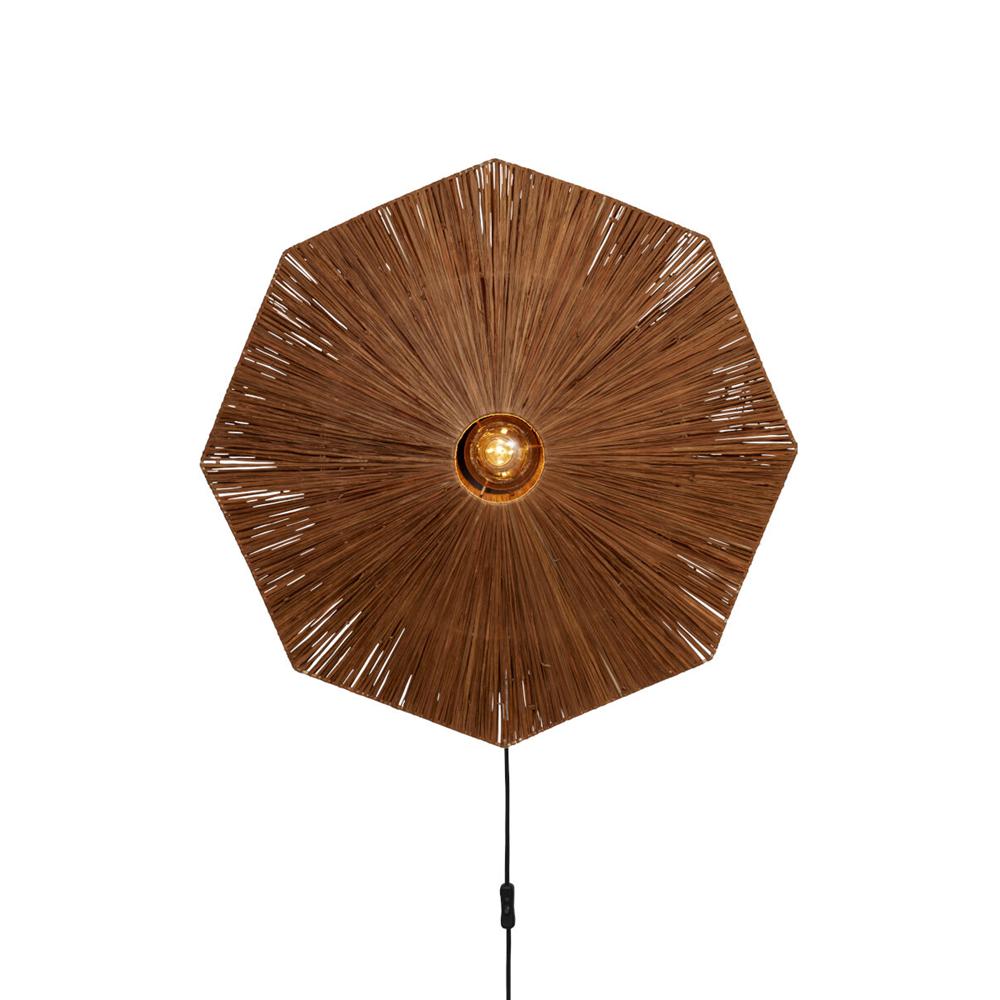 GOOD&MOJO Wall Lamp Panama Raffia 65cm