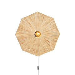 GOOD&MOJO Wall Lamp Panama Raffia 65cm