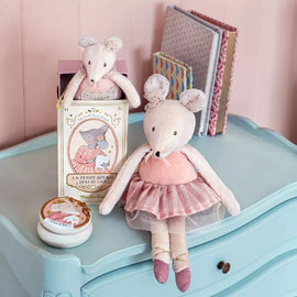 MOULIN ROTY Doll Small Pink Mouse “La petite école de danse“