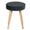 ZAGO Stool Popy wood legs velvet 43cm dark grey