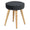 ZAGO Stool Popy wood legs velvet 43cm dark grey