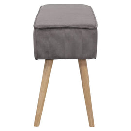 ZAGO Bench Popy wood legs corduroy fabric 100cm