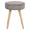 ZAGO Stool Popy wood legs corduroy fabric 43cm