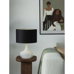 IT’S ABOUT ROMI Table Lamp Reykjavik Glass Cotton Shade 38cm