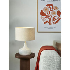 IT’S ABOUT ROMI Table Lamp Reykjavik Glass Cotton Shade 38cm