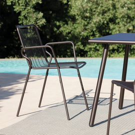 ZAGO Outdoor Dining Armchair Roma Metal