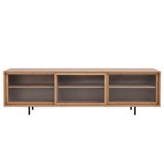 FURNIFIED Scandinavian Sideboard Sanchez Natural Oak 220cm