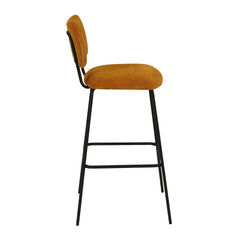 ZAGO Bar Stool Sema Corduroy Fabric 75cm