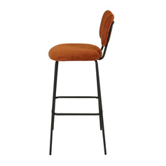 ZAGO Bar Stool Sema Corduroy Fabric 75cm