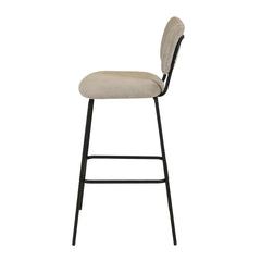 ZAGO Bar Stool Sema Corduroy Fabric 75cm