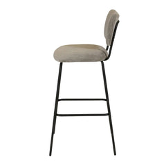 ZAGO Bar Stool Sema Corduroy Fabric 75cm
