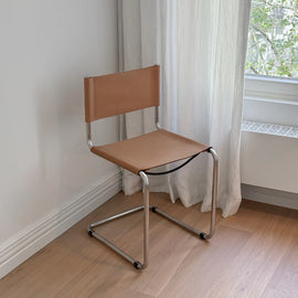 FURNIFIED Dining Chair Swing Chrome Frame