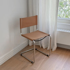 FURNIFIED Dining Chair Swing Chrome Frame