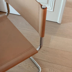 FURNIFIED Dining Chair Swing Chrome Frame