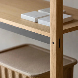 KANN DESIGN Bookshelf Tal 6 Tray Oak