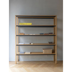 KANN DESIGN Bookshelf Tal 5 Tray Oak