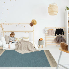AFK LIVING Jute Rug Bubbles Blue