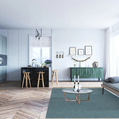 AFK LIVING Jute Rug Bubbles Blue