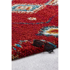 AFK LIVING Rug Native Ethnic Red